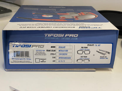 Tifosi Pro F.H. Kit Escalate Sunglasses - Metallic Red - Interchangeable Lenses 9