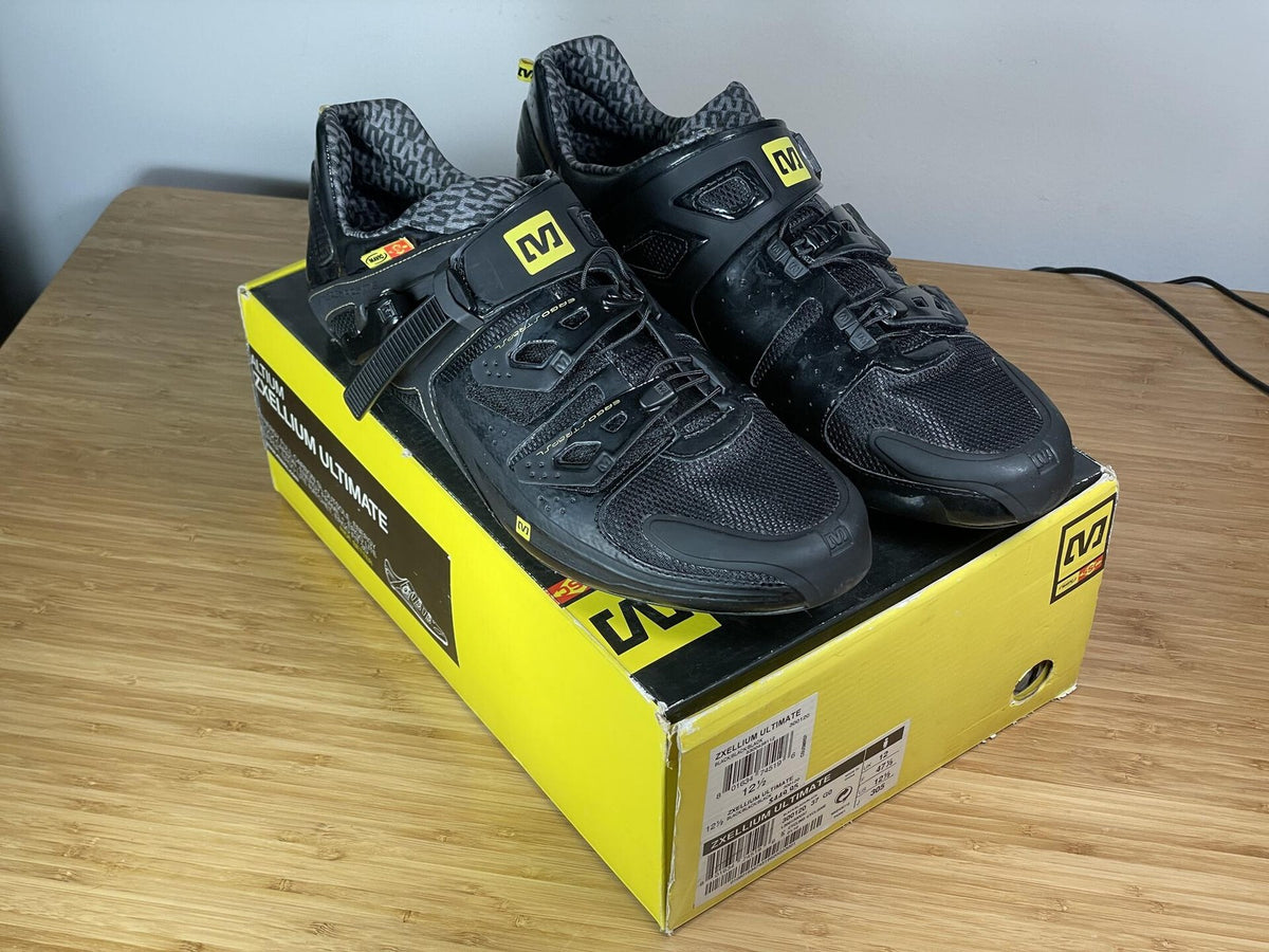 NOS Mavic SSC Zxellium Ultimate Road Bike Shoes 12.5 US 47-1/3 EU - BLACK 1