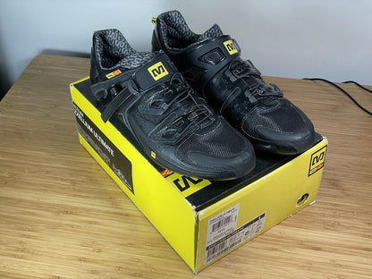 NOS Mavic SSC Zxellium Ultimate Road Bike Shoes 12.5 US 47-1/3 EU - BLACK 1