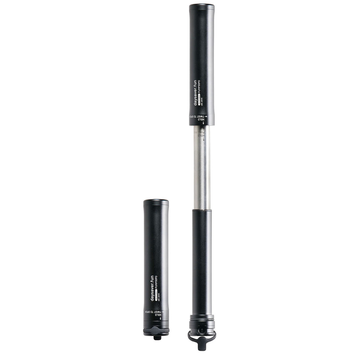 Daysaver Pump 30 PO 124mm Black Presta Valve Compatible Alloy Barrel 1