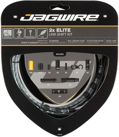 Jagwire 2x Elite Link Shift Cable Kit Gray / UltraSlick Cables 1