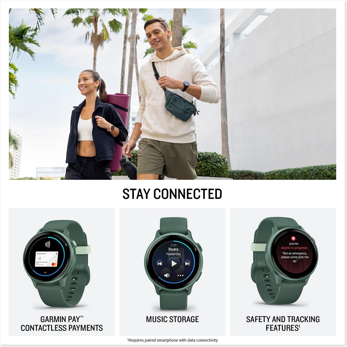Garmin vivoactive 6 Fitness GPS Smartwatch AMOLED Display Metallic Jasper Green 6