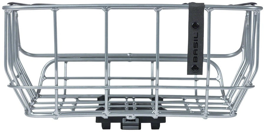 Basil Portland Rear Basket - MIK Mount, Aluminum, Silver 2