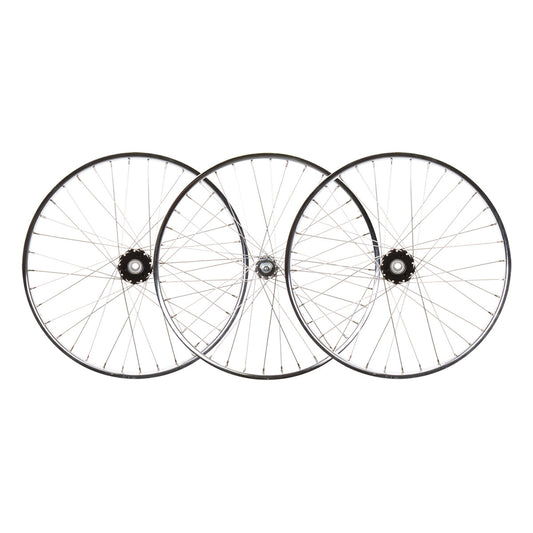 WM Wheels Set 24x1.75 507x28 Stl Cp 36 Trike 15mm W/bearings 12gucp 1