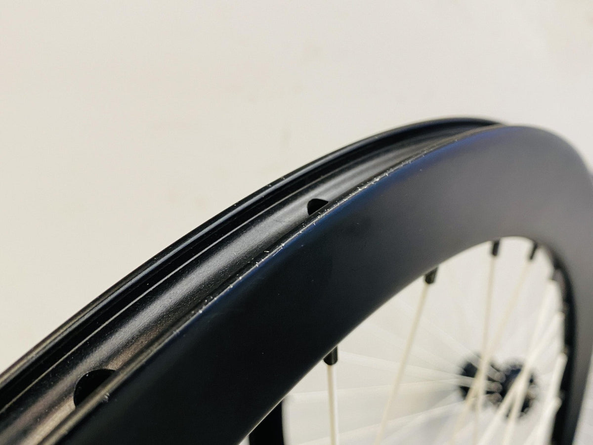 H+ Son Track Wheelset 32h Fix/Fix NMSW Soma Hubs Black White Spokes - Light Wear 7