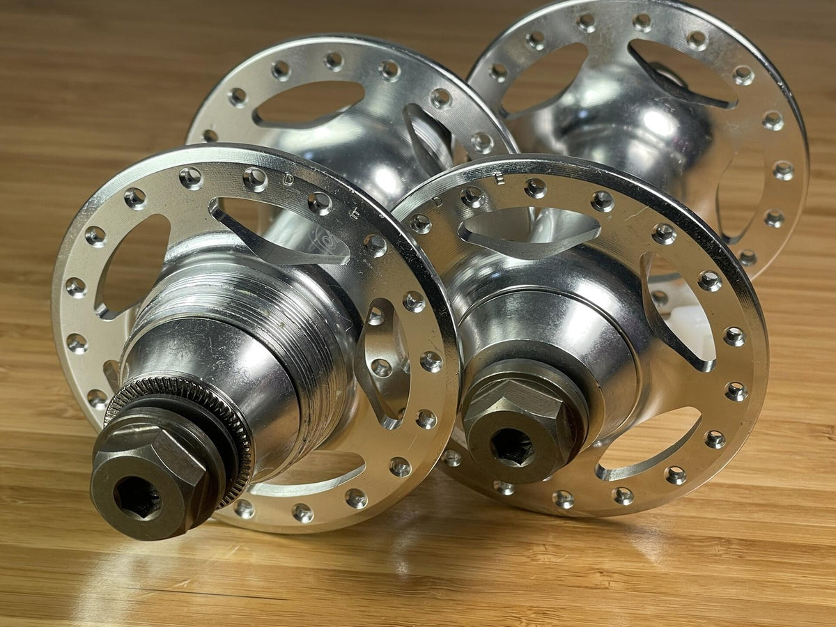 NOS All City Sheriff Star Track Hub Set 36h 100/120mm Fix / Fix Polished Silver 3