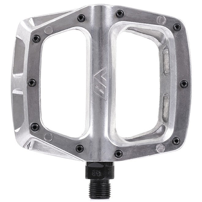 DMR V8 Classic Aluminum Platform Pedals 9/16" Silver with Dual DU Bushes 1