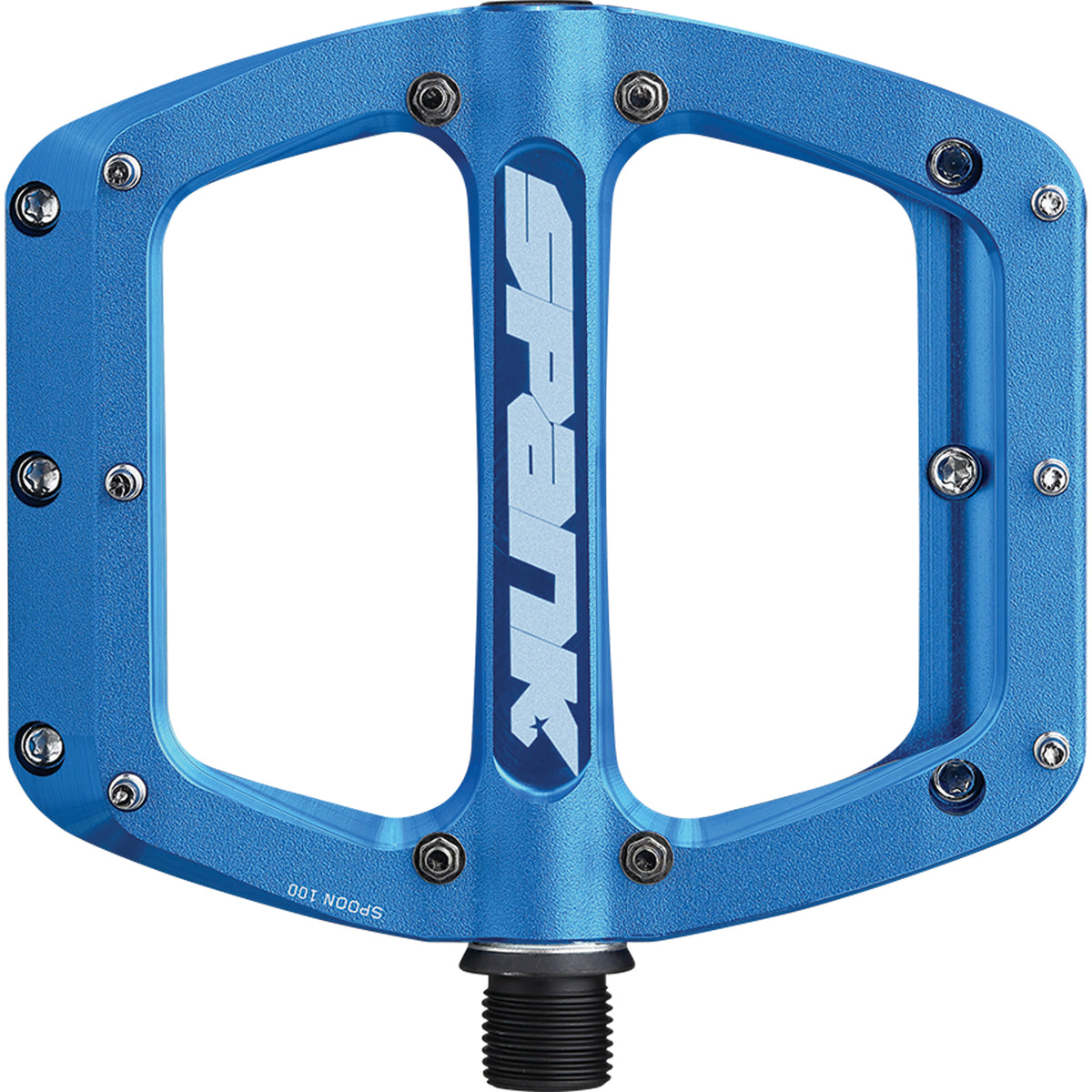 Spank Spoon 110 Pedals - Platform, Aluminum, 9/16", 110mm Wide, Blue 2