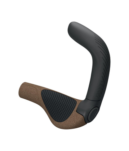 Ergon GP5 Evo BioKork Grips - Lock-On, Small, Black/Tan 1