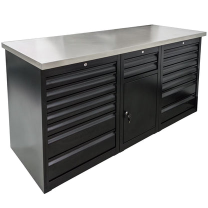 Unior 6' Workbench 72″ x 30″ x 36″ Black 1