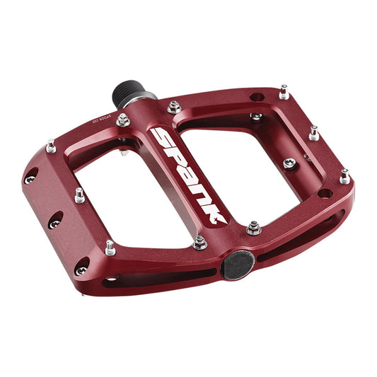 Spank Spoon 100 Pedals - Platform, Aluminum, 9/16", 100mm Wide, Red 1