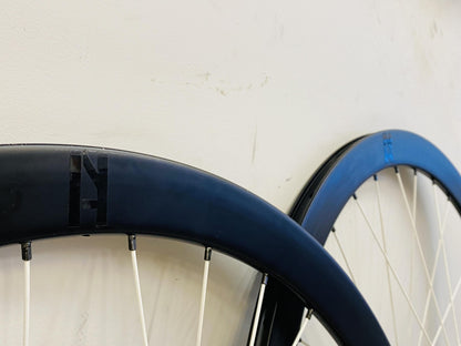 H+ Son Track Wheelset 32h Fix/Fix NMSW Soma Hubs Black White Spokes - Light Wear 2