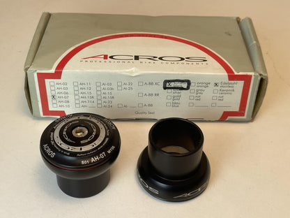 NOS ACROS AH-07 S01 Series Threadless 1-1/8" Headset Steel Bearings - Black 1