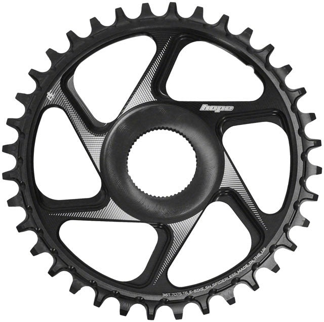 Hope Spiderless Chainring - 36T, R22, Ebike, Shimano, Black 1