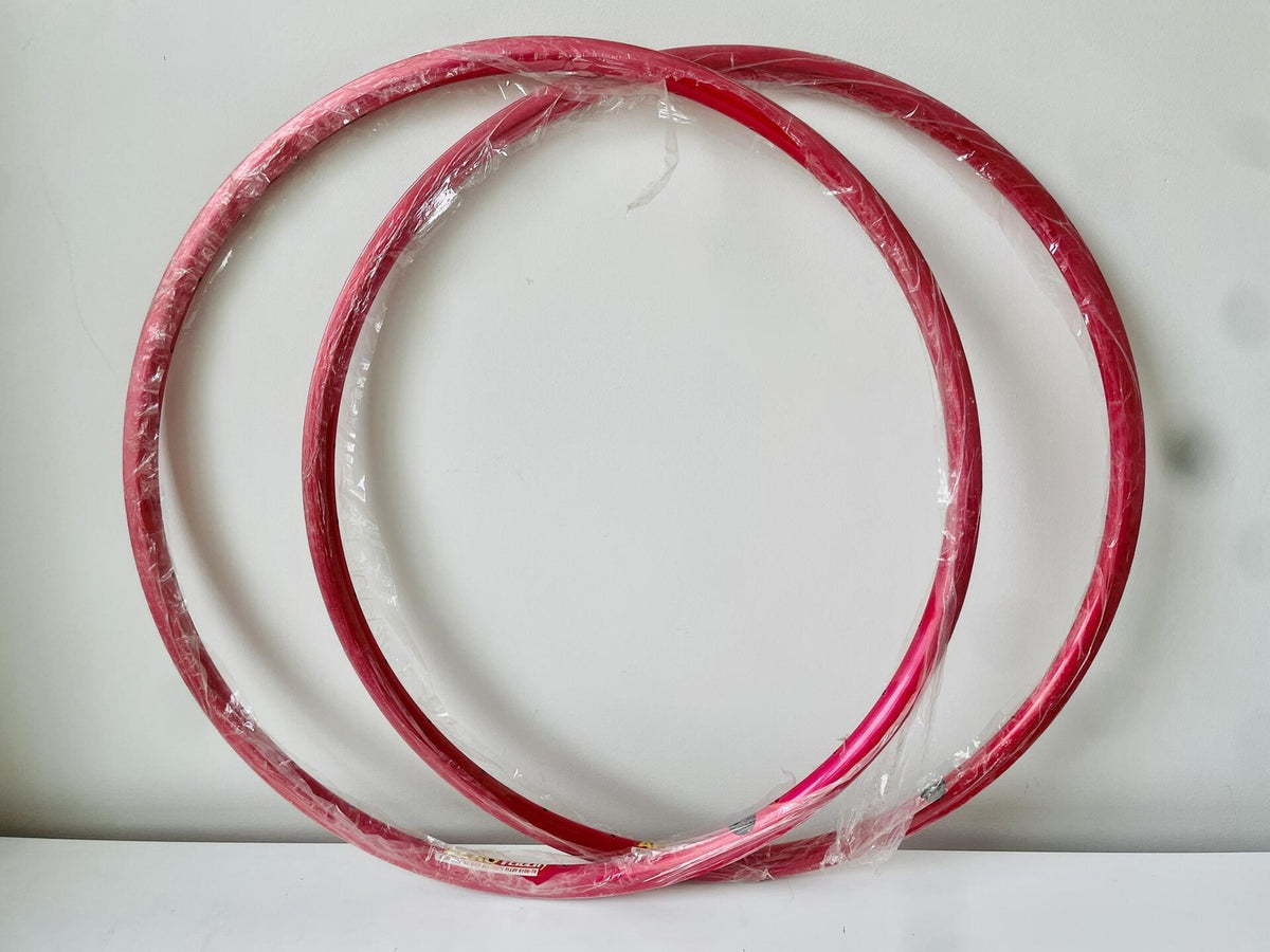 NOS Australian Velocity AERO 700c Rim Set 32h 6106-T6 Alloy - Red Anodized 1