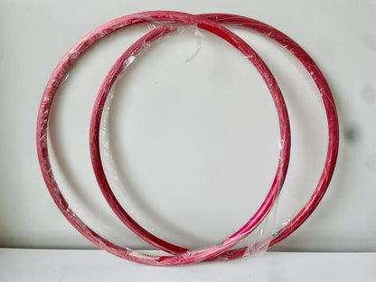 NOS Australian Velocity AERO 700c Rim Set 32h 6106-T6 Alloy - Red Anodized 1