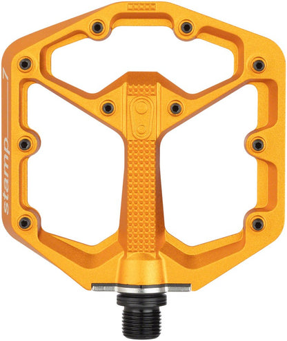 Crank Brothers Stamp 7 Orange Platform Pedals 9/16" Aluminum Body Small 2
