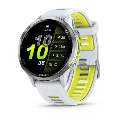 Garmin Forerunner 970 Watch Whitestone/Translucent Amp Yellow Silicone 4
