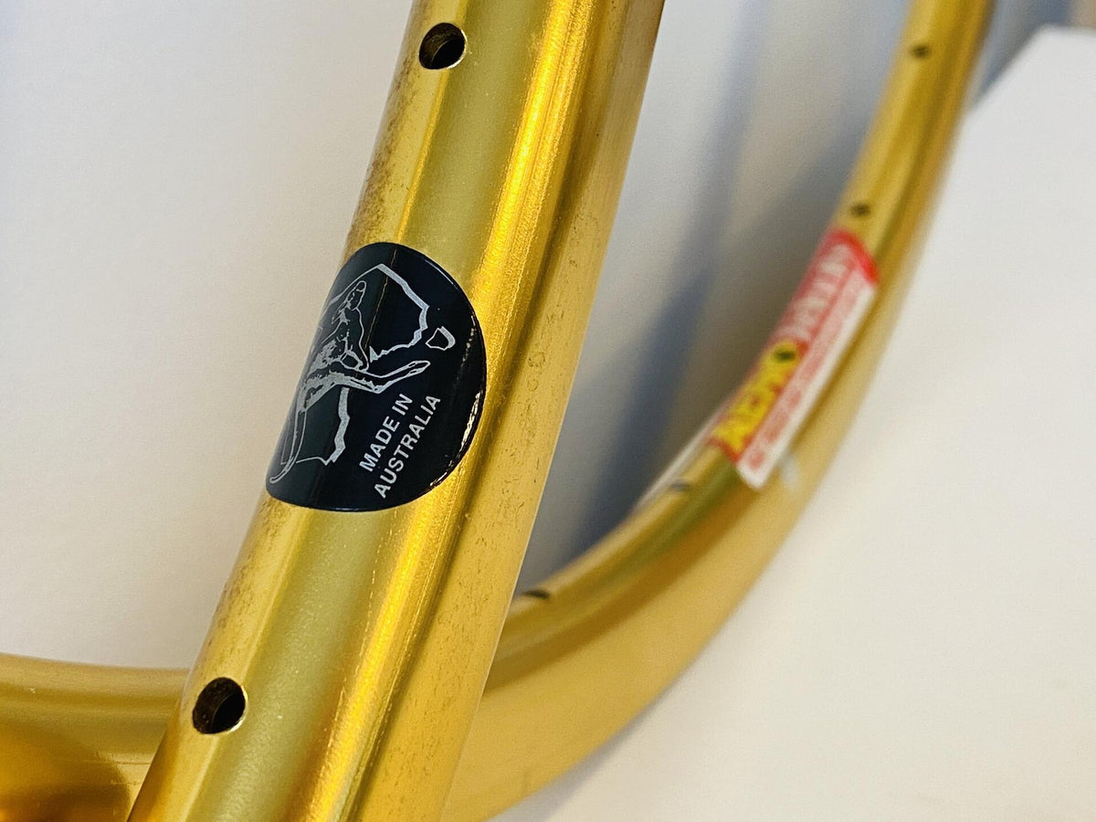Velocity AERO 700c Rim Set 32h Gold Anodized - Made in Australia 3