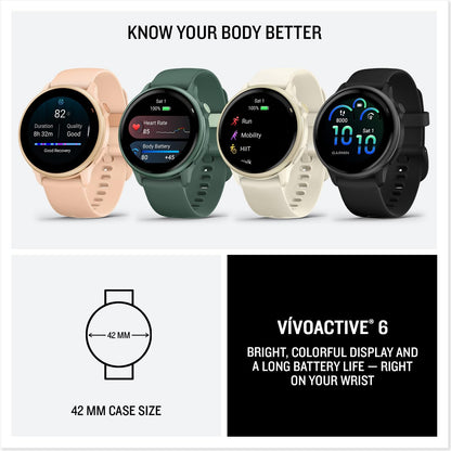 Garmin vivoactive 6 Fitness GPS Smartwatch AMOLED Display Pink Dawn 9