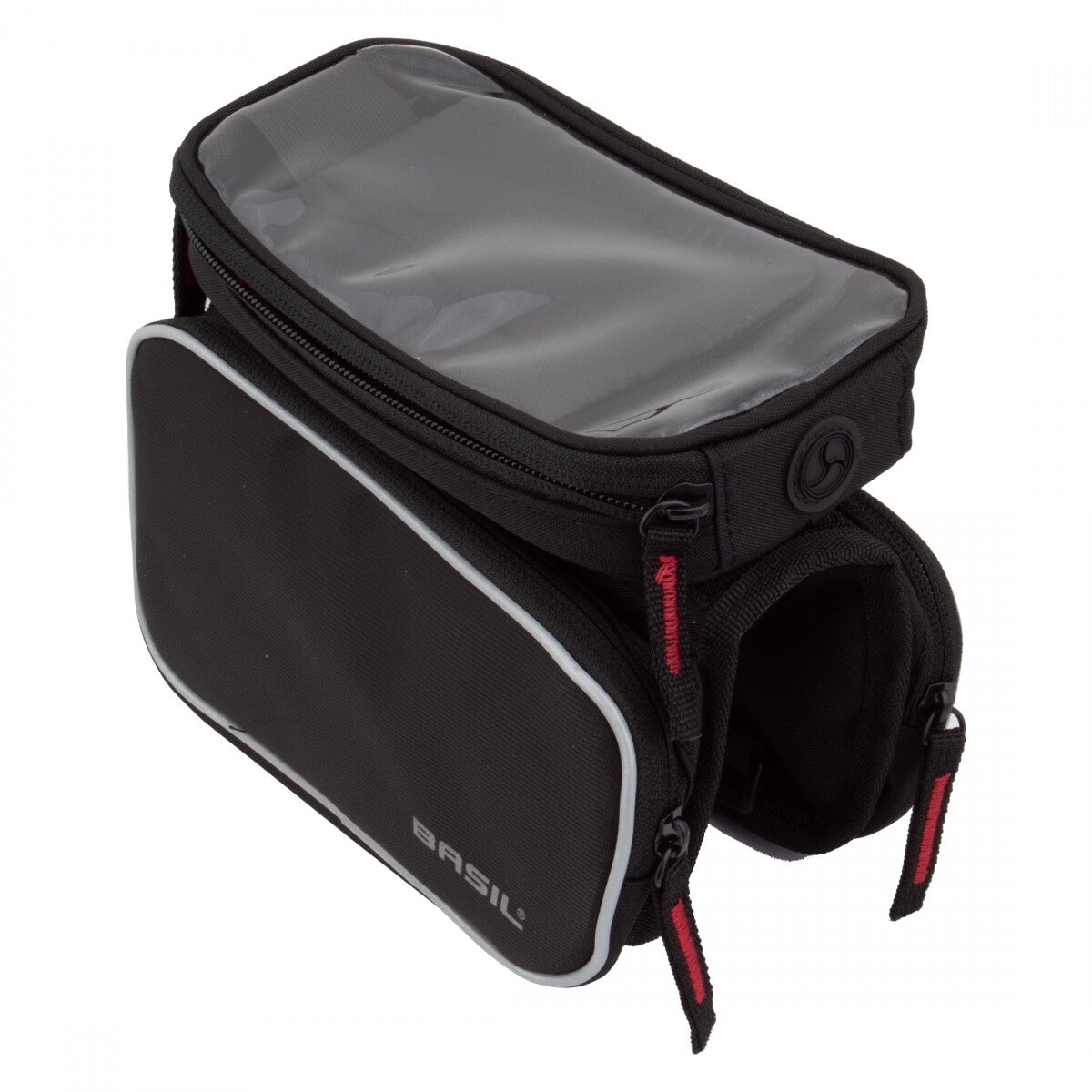 Basil Sport Design Frame Double Tube Bag Black 90 c.i. w/ Phone Window 1