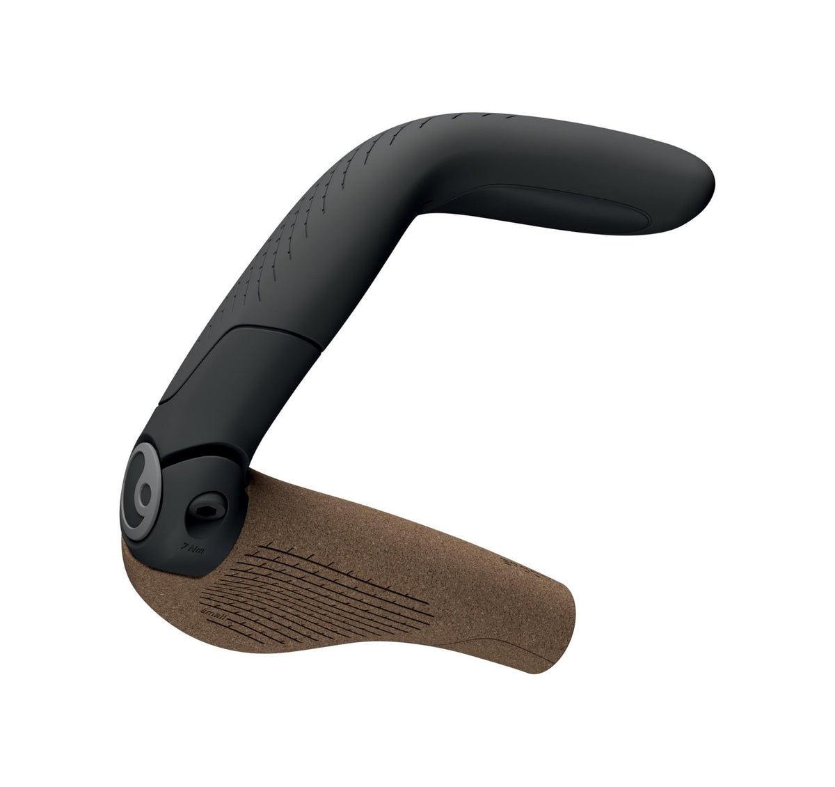 Ergon GP5 Evo BioKork Grips - Lock-On, Small, Black/Tan 3