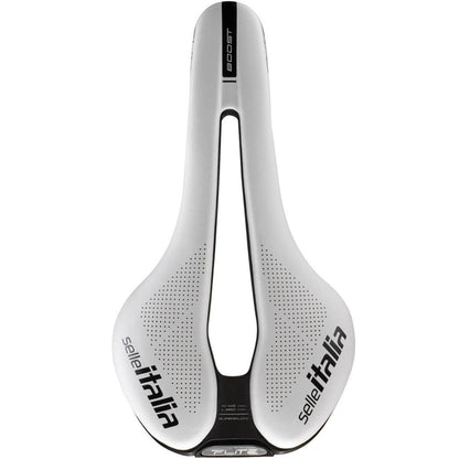 Selle Italia Flite Boost SuperFlow CRB Saddle, S3, Carbon, FibraTek, White LTD 2