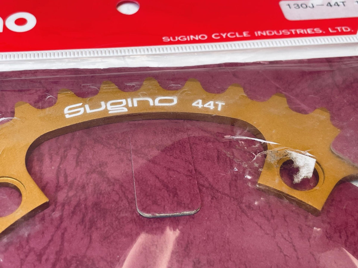 NOS Sugino Pista Track Chainring 130BCD 44t 1/8" - Gold Anodized 2