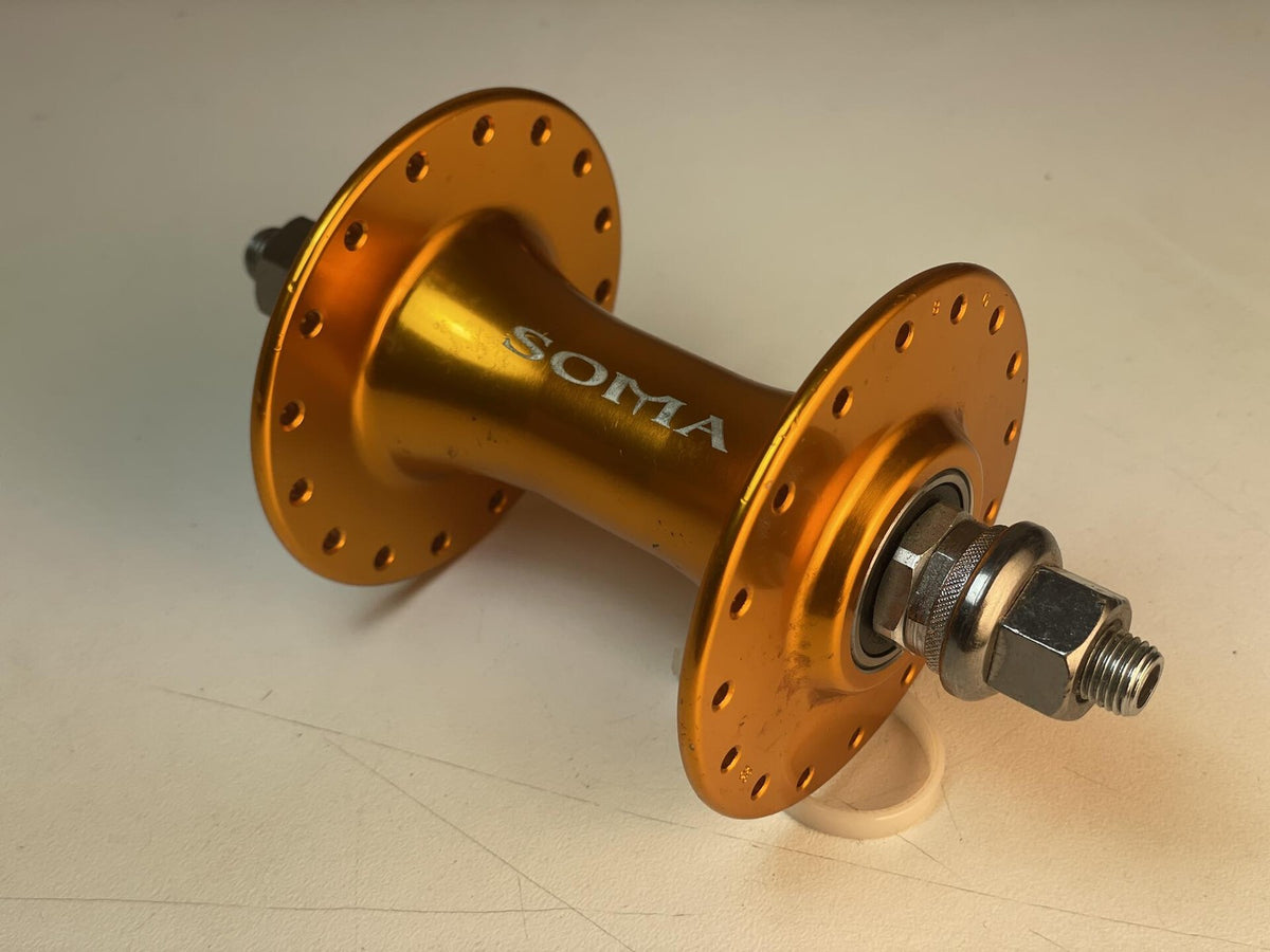 NOS Soma Somax Front Track Hub 32h x 100mm - Orange Anodized 1