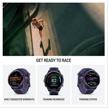 Garmin Forerunner 570 Watch 47mm Indigo/Translucent Imperial Purple Silicone 4