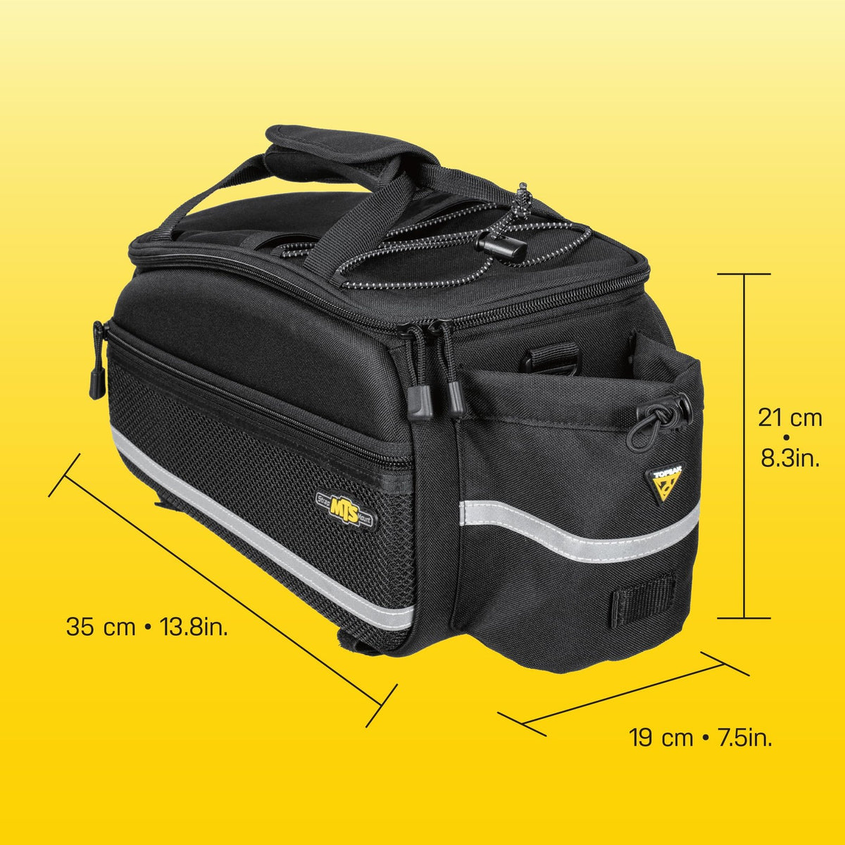 Topeak Trunk Bag EX 8.0L Black for Rear Bicycle Rack Storage - TT9645B2 2