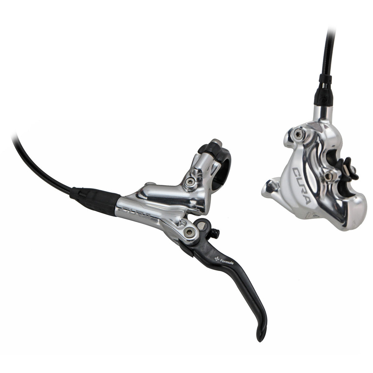 Formula CURA Flat Mount Disc Brake Kit Front or Rear Silver Hydraulic 1