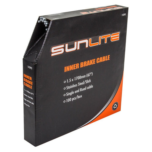 Sunlite Brake Cables Cable Brake Sunlt 1.5x1700ss Slk Rd Bxof100 1