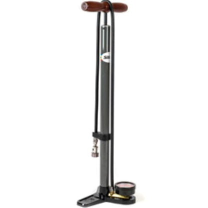 SILCA Pista Plus Bike Floor Pump with Steel Barrel, Wood Handle, 120psi 4
