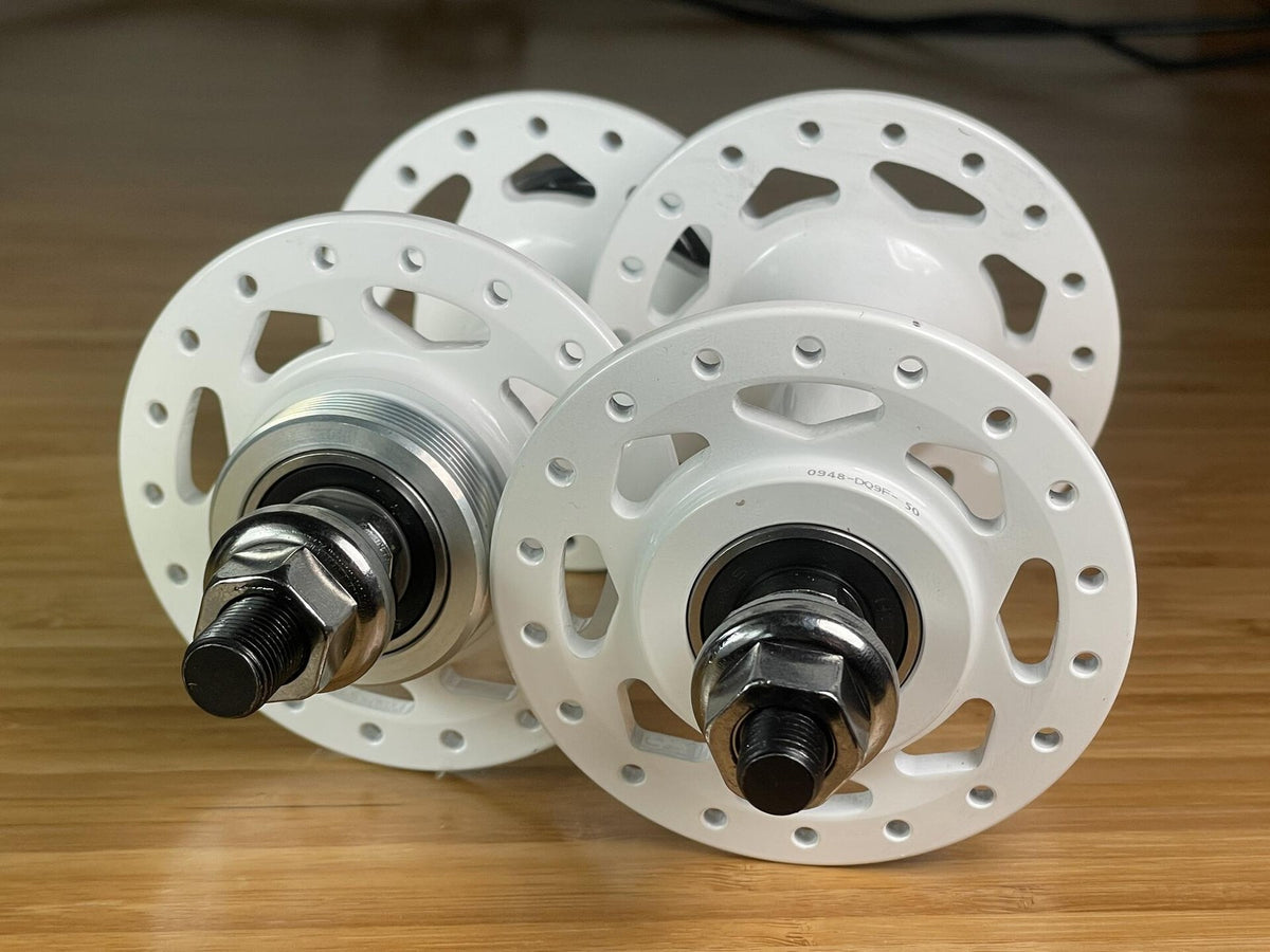 NOS COBRA Track/Fixie/BMX 36h Hub Set 100/120mm Fix / Free - White Powder Coat 4
