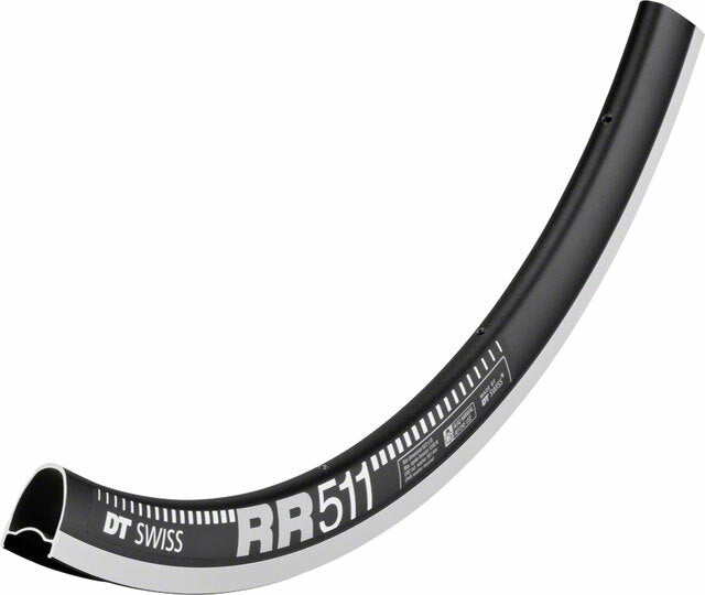 DT Swiss RR 511 700c Tubeless-Ready Road Rim 28h Black includes Squorx 1