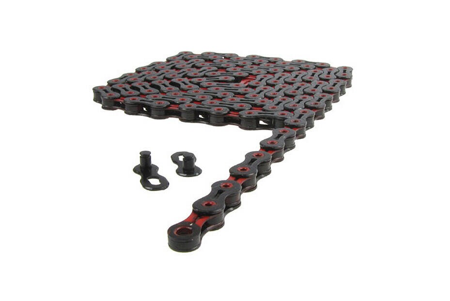 KMC X10SL DLC Superlite 10 Speed Road Bicycle Chain BLACK RED Diamond 1