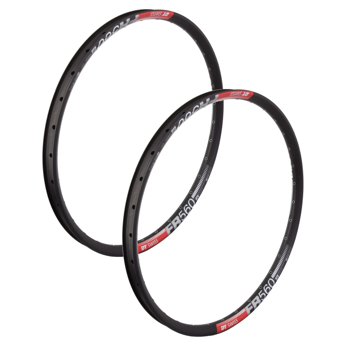 2 Pack DT Swiss FR 560 Rim 26" 32h Tubeless Ready Disc Black Downhill Freedride 1