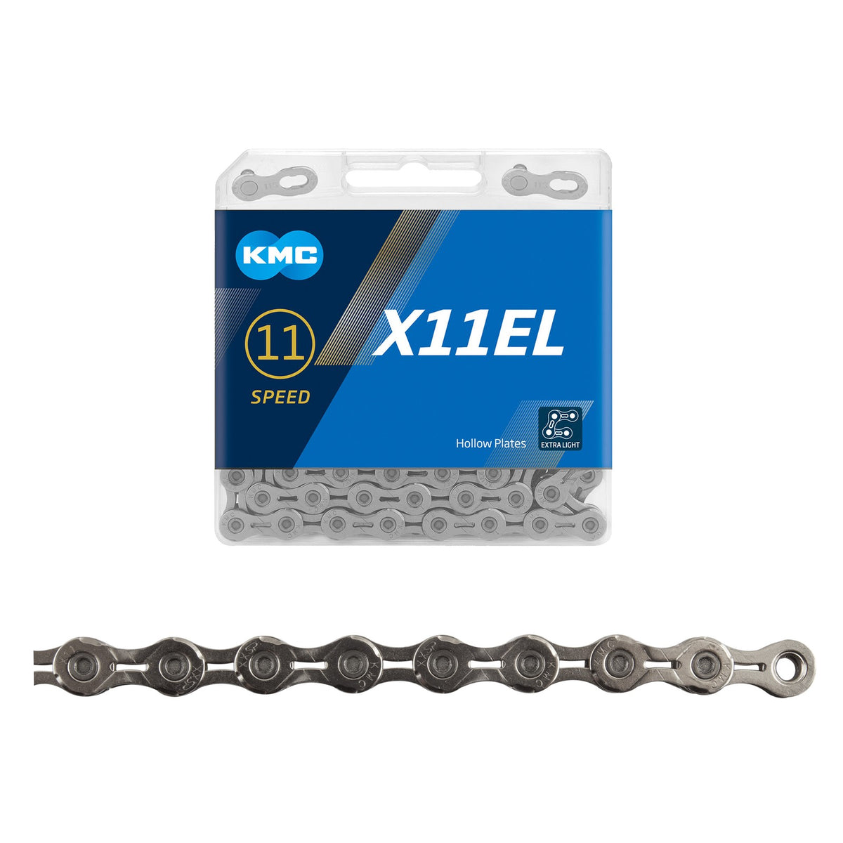 KMC X11EL Extra Light Chain - 11-Speed, 118 Links, Silver 1