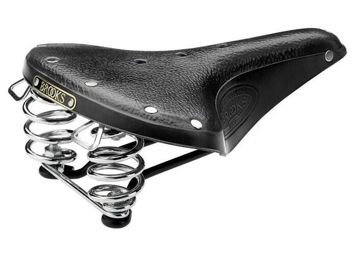 Brooks B67 Bicycle Saddle Chrome Springs BLACK Leather 1