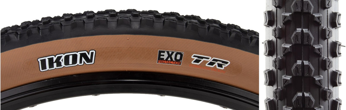Maxxis Ikon Tire - 26 x 2.2, Tubeless, Folding, Black/Dark Tan, Dual, EXO 1