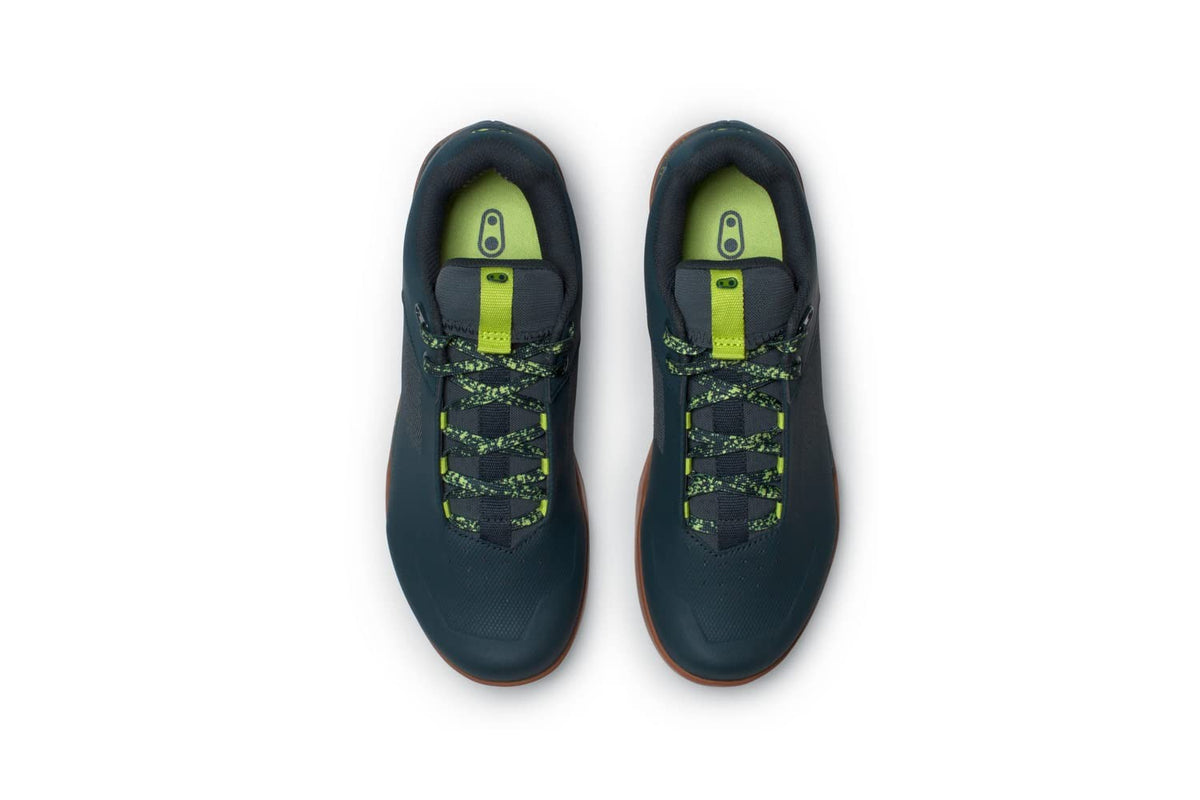 Crank Brothers Mountain Shoes MALLET LACE PETROL / LIME - GUM OUTSOLE SPLATTER 6