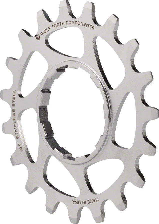 Wolf Tooth Single Speed Stainless Steel Cog: 19T, Compatiblewith 3/32" Chains 1