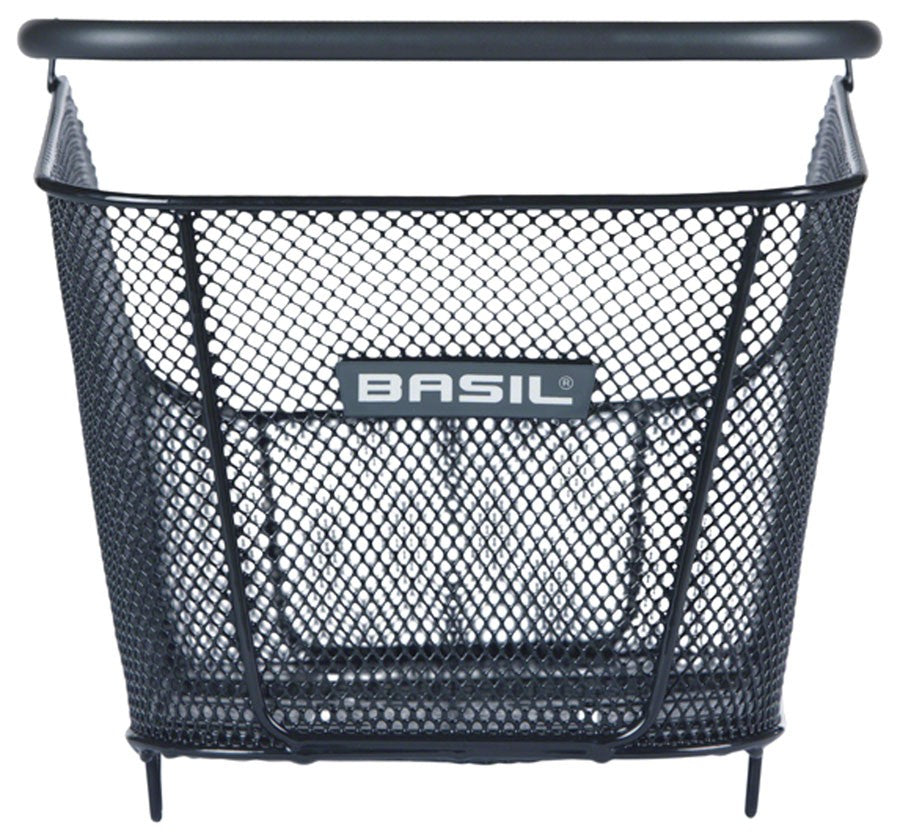 Basil Icon Black Steel Rear Bicycle Basket 15.7x13x9.8 Inches 3