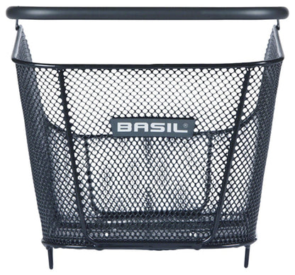 Basil Icon Black Steel Rear Bicycle Basket 15.7x13x9.8 Inches 3
