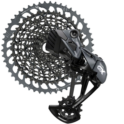 SRAM GX Eagle AXS 12-Speed Rear Derailleur Lunar + XG-1275 10-52T Cassette 1