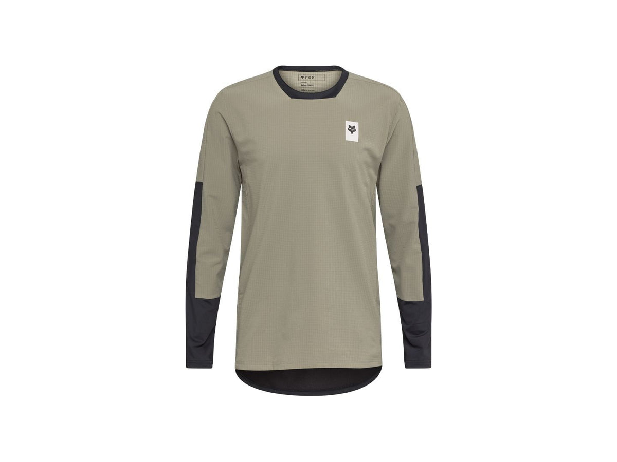 Fox Racing 25 Defend Thermal Long Sleeve Cycling Jersey L Light Brown 1