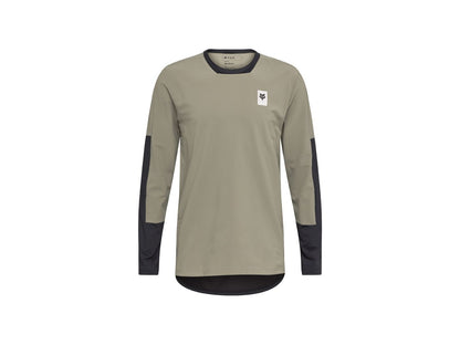 Fox Racing 25 Defend Thermal Long Sleeve Cycling Jersey L Light Brown 1