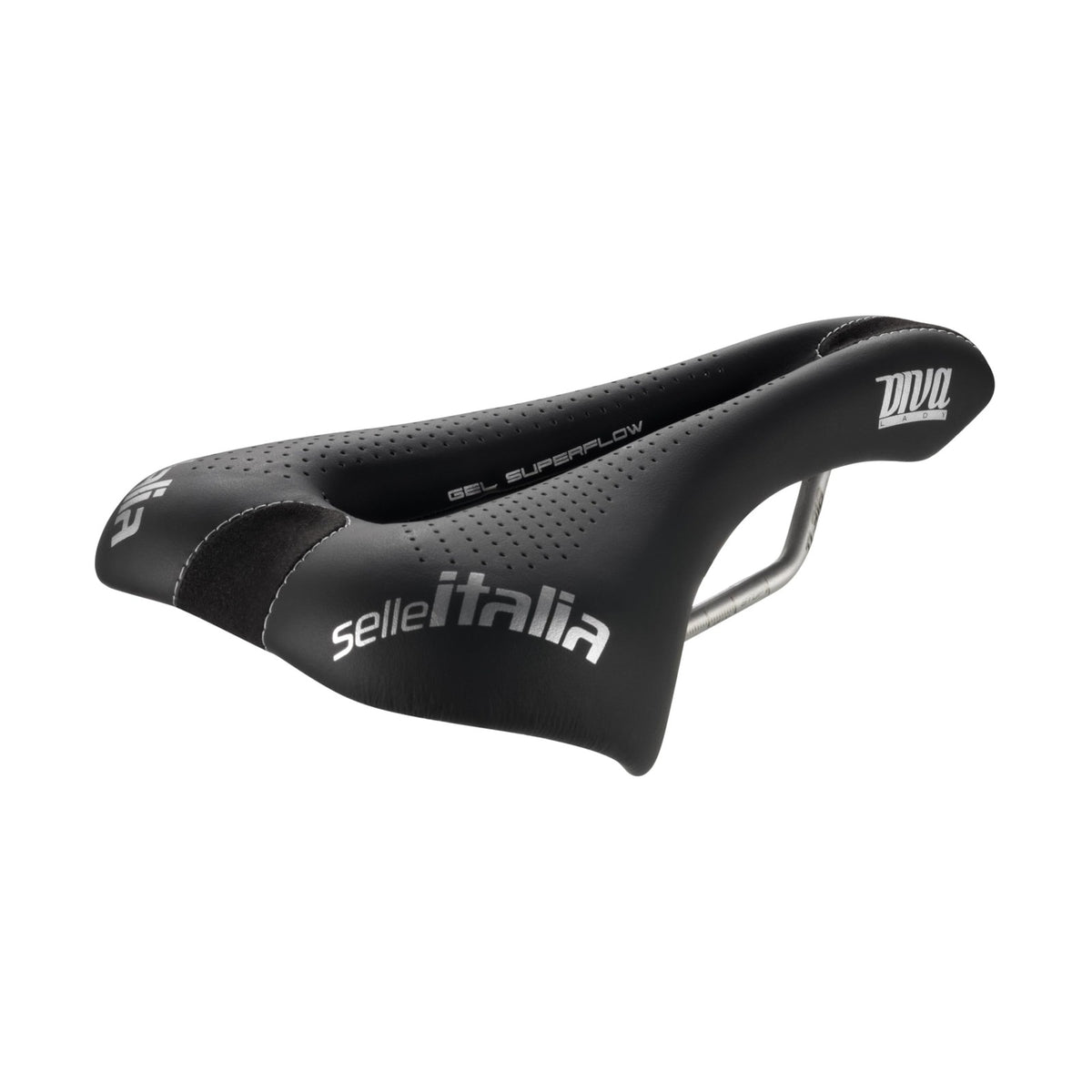 Selle Italia Diva Gel Superflow Saddle, L3 IDmatch, Ti 316 Rail, Black 1