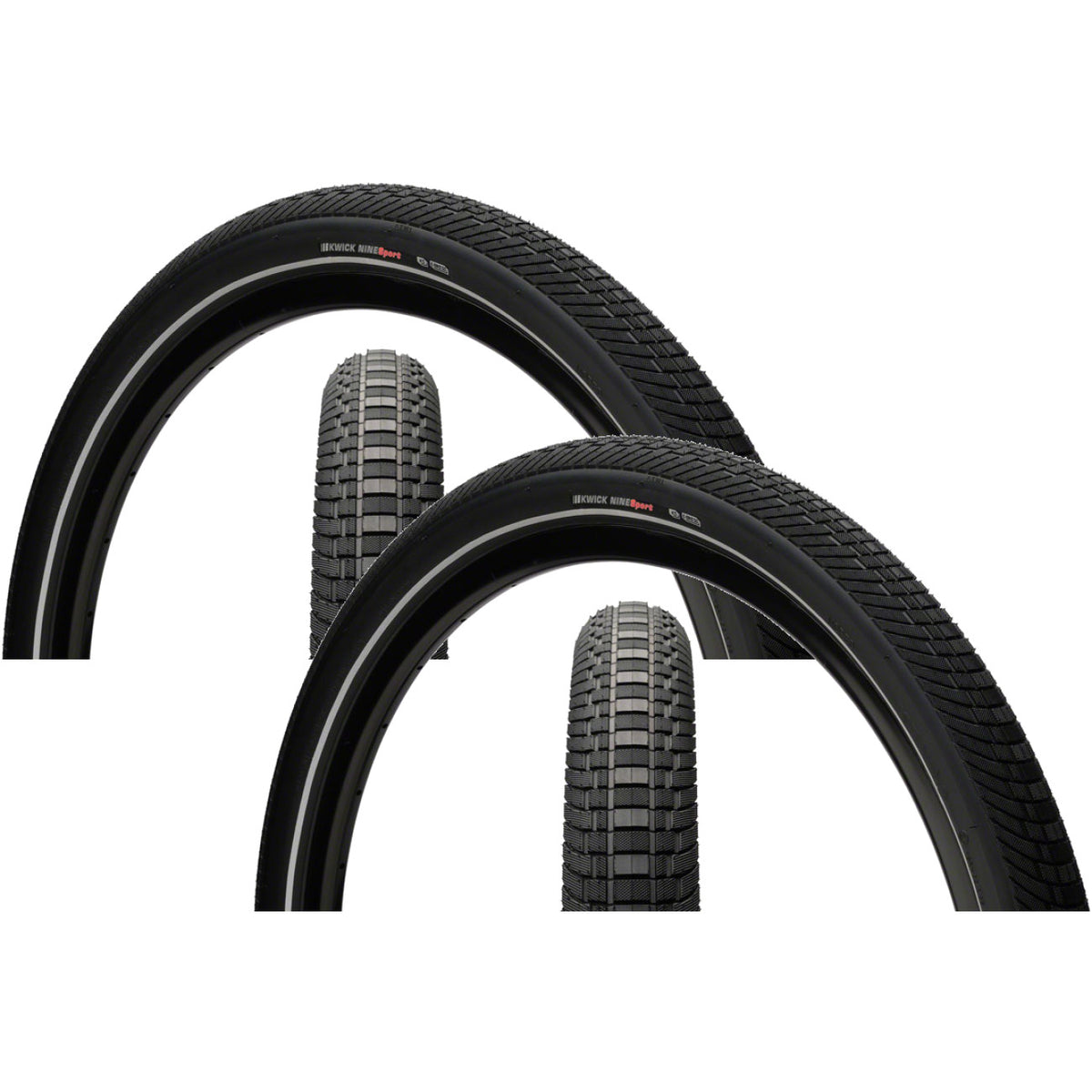Pack of 2 Kenda Kwick Nine Tire 29 x 2.2 Clincher Wire Black/Reflective 1
